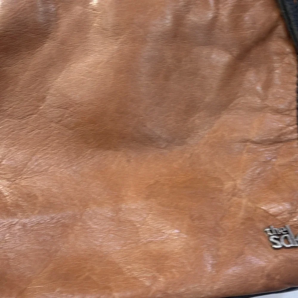 The Sak Leather Colorblock Crossbody Bag Tri-Tone Black Brown Cream Boho...‎